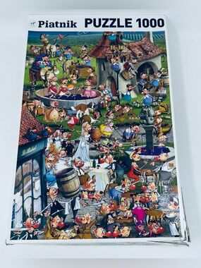 Piatnik Story of Wine Puzzle 1000 Pieces by Francois Ruyer 2011 Funny Cartoon
